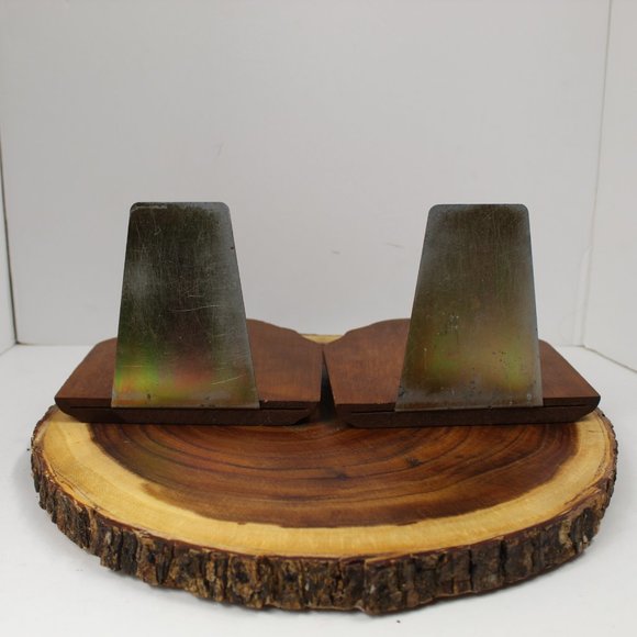 Mid Century Wood Owl Bookends - Picture 3 of 4